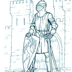 Раскраска Рыцари