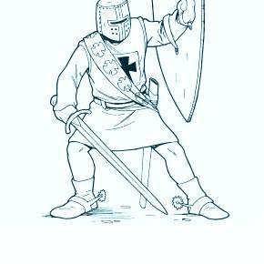 Раскраска Рыцари