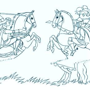 Раскраска Рыцари