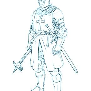 Раскраска Рыцари