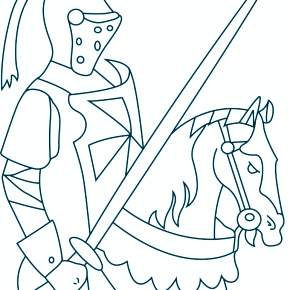 Раскраска Рыцари