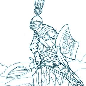 Раскраска Рыцари