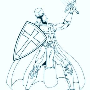 Раскраска Рыцари