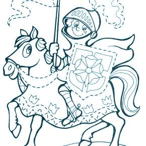 Раскраска Рыцари