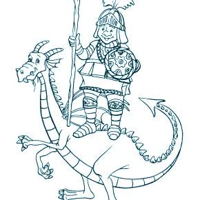 Раскраска Рыцари