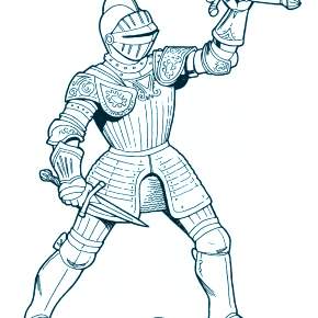 Раскраска Рыцари