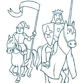 Раскраска Рыцари
