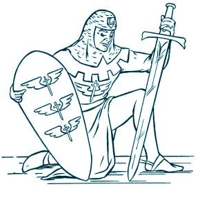 Раскраска Рыцари