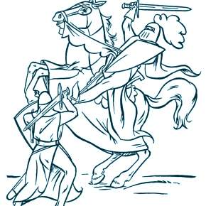 Раскраска Рыцари