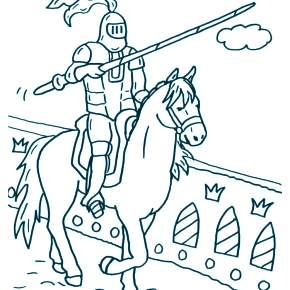 Раскраска Рыцари