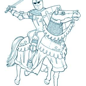 Раскраска Рыцари