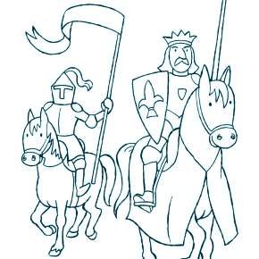 Раскраска Рыцари