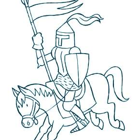 Раскраска Рыцари