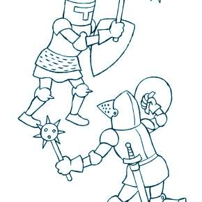 Раскраска Рыцари