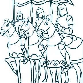 Раскраска Рыцари