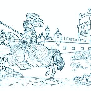 Раскраска Рыцари