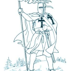 Раскраска Рыцари