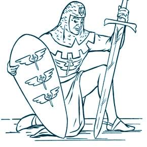 Раскраска Рыцари