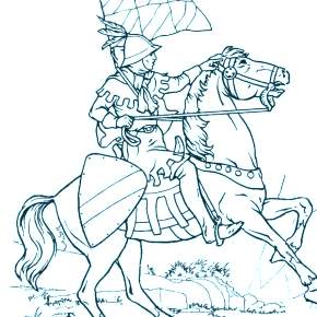 Раскраска Рыцари