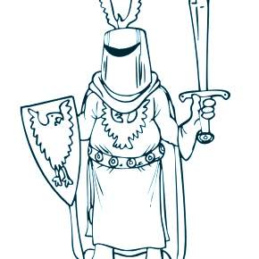 Раскраска Рыцари