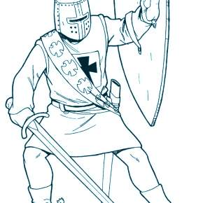 Раскраска Рыцари