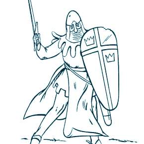 Раскраска Рыцари