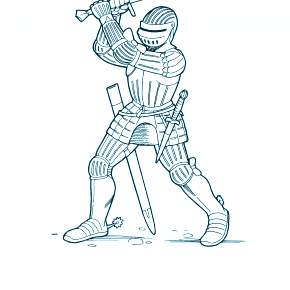 Раскраска Рыцари