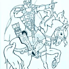 Раскраска Богатыри