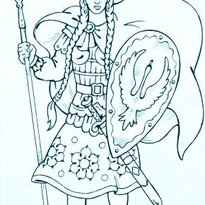 Раскраска Богатыри