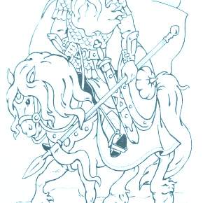 Раскраска Богатыри