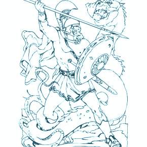 Раскраска Богатыри