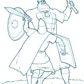 Раскраска Богатыри