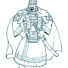 Раскраска Богатыри