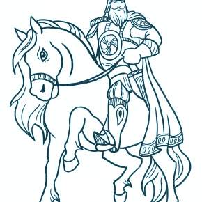 Раскраска Богатыри