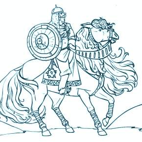 Раскраска Богатыри