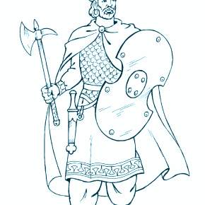 Раскраска Богатыри