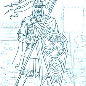 Раскраска Богатыри