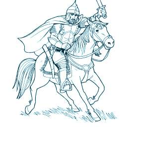 Раскраска Богатыри