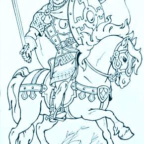 Раскраска Богатыри