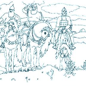 Раскраска Богатыри