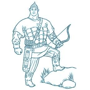 Раскраска Богатыри
