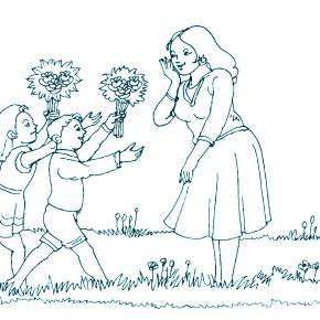 Раскраска Мамочка Раскраска Мамочка