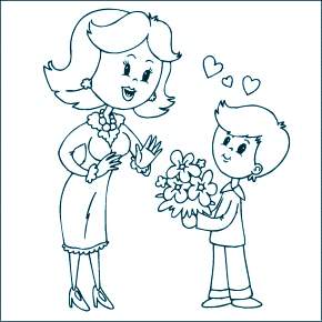 Раскраска Мамочка Раскраска Мамочка