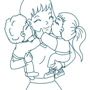 Раскраска Мамочка Раскраска Мамочка