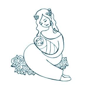 Раскраска Мамочка Раскраска Мамочка