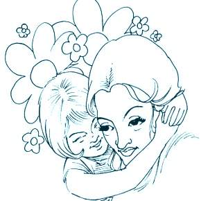 Раскраска Мамочка Раскраска Мамочка