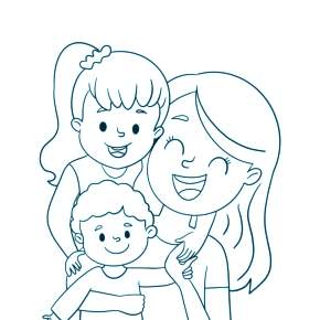 Раскраска Мамочка Раскраска Мамочка