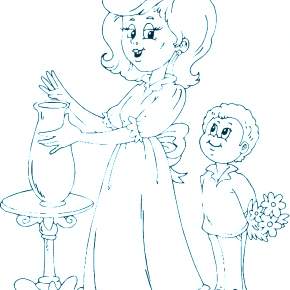 Раскраска Мамочка Раскраска Мамочка