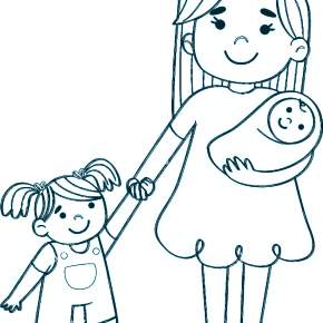 Раскраска Мамочка Раскраска Мамочка