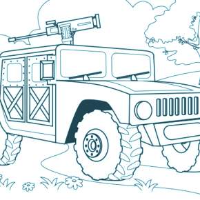 Раскраска Военная техника